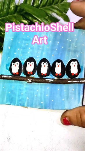 Pistachio Shell Penguin Craft 🐧 | Easy DIY Wall Decor