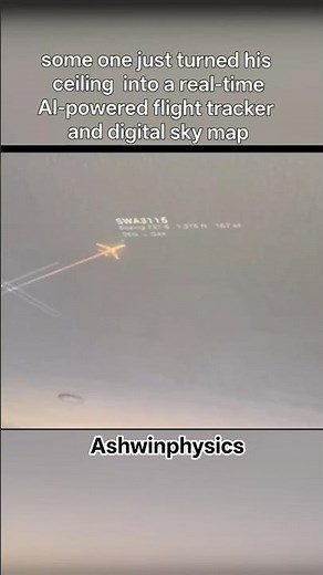 Some guy Just turned his ceiling into a real time Ai powered flight tracker and digital sky map 😱