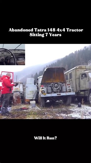 1.3K views | The Old Tatra 148 4x4 Tractor sitting 7 years!Will It Run?#restoration #old #truck #recovery #engine #motor #tractor #rescue #willitrun #car #fyp #foryourpage | Tube restoration | Facebook