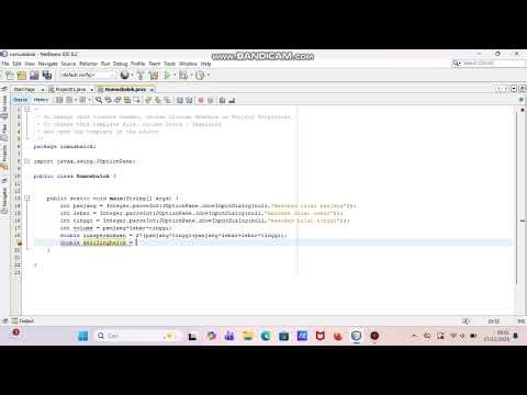 Membuat rumus balok menggunakan JOptionPane JAVA