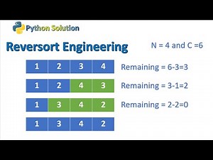 Python solution: Google CodeJam - Qualification2021 Reversort Engineering