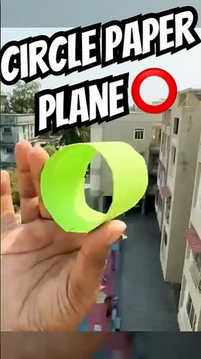 How to make homemade circle paper plane #craftideas #diy #paper #papercraft #craft #origami #shorts