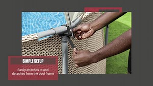 Coleman 10-18 ft Above Ground Outdoor Pool Canopy Sunshade