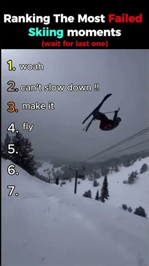 Ranking the Most Failed Skiing Moments Ever 😂🎿 #shorts