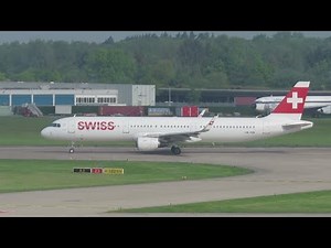 Swiss Airbus A321 Sharklets HB-ION Takeoff from Hamburg Airport
