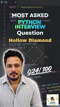 Print Hollow Pyramid Pattern in Python 🔺 (Interview Q24/100)
