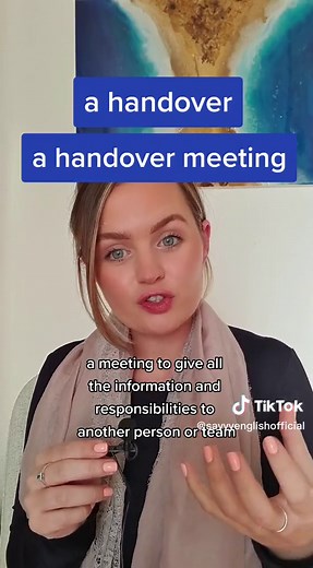 Hand Over In Meetings: Business English Phrasal Verb