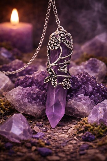 Amethyst Pendulum for 7 Chakras – Divination Pendulum – Dowsing – Natural Stone – Esoteric Tool - Etsy
