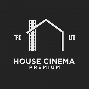 House home studio film cinema video logo icon design illustration