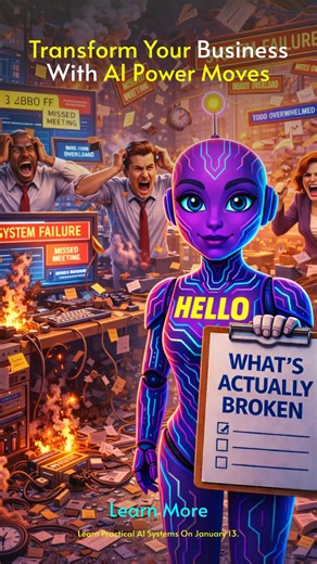 Most small businesses face challenges not from a lack of effort but from outdated manual processes. 🚫🛠️ Overwhelmed with too many tools and inefficiencies, teams struggle to keep up. It's time to embrace AI, not as a replacement for your people, but as a way to eliminate friction and enhance productivity. Join us on January 13 to discover 10 AI Power Moves that can save your team hours, reduce burnout, and streamline operations—all without the jargon. Let’s build better systems together! 💡✨ �