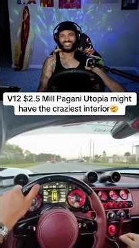 V12 $2.5 Mill Pagani Utopia might have the craziest interior🤯🔥 #pagani #utopia #cars #w3ezyreacts