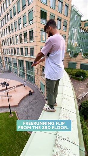 172K views · 395 reactions | HUGE gainer from 3rd floor by @matargaza #parkour #freerunning | People Are Awesome | Facebook