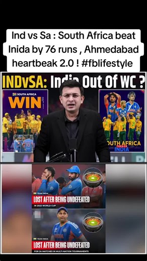 South Africa Defeats India by 76 Runs in Ahmedabad