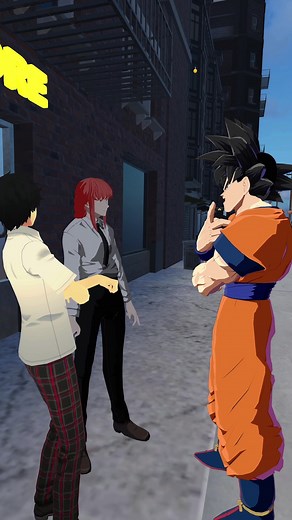 Goku and joker meet makima again #goku #joker #chainsawman