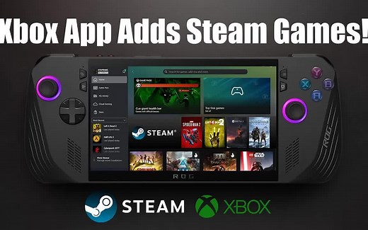 【微软黑科技】Xbox应用竟能直接启动Steam/Epic游戏！ROG掌机实测