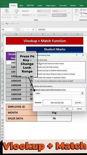 Advance Vlookup 2 Part with conditional Formatting. #vlookup #excel