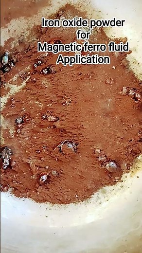Iron oxide powder for magnetic ferrofluid application #experiment #science #shorts #shortvideo #yt