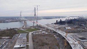 Drone Video Gordie Howe Bridge Construction Stock Footage Video (100% Royalty-free) 3802255609 | Shutterstock