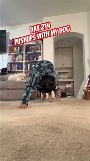 Doing pushups with my dog #pushupchallenge #motivation #positivevibes #cutedog #doggielife