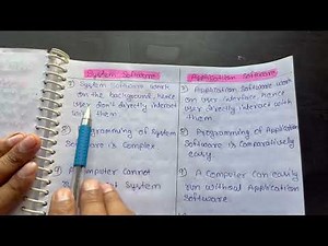 Lec 19 - Difference Between System Software and Application Software | Computer System Chapter 01