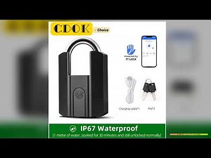 IP67 TTLock Bluetooth APP Smart Padlock Fingerprint Lock Keyless Mini Bag with Aleax Google Home