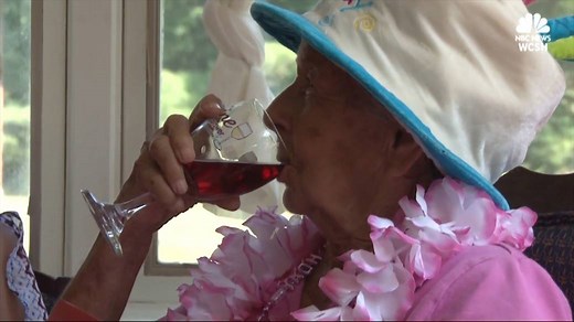 100-year-old woman credits love of wine for long life
