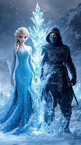 Fusión de Elsa y Sub-Zero #elsa #frozen #disney #mortalkombat #ia #fusión #transformación #fyp | Anime Mix 2.0