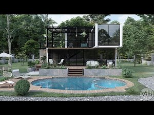 CONTAINER HOUSE WITH INTEGRATED POOL DESIGN IDEAS | 10 BEST CONTAINER POOL HOUSE INSPIRATION 2025