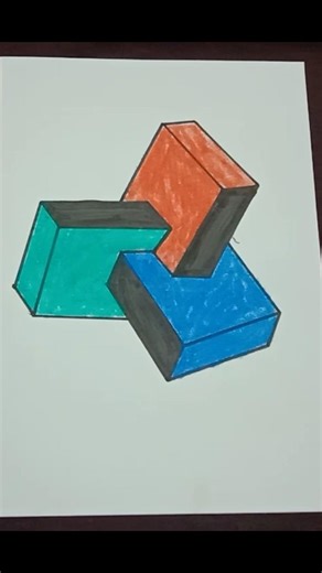 Painting with color effect by hand drawing #art #artclass #drawing