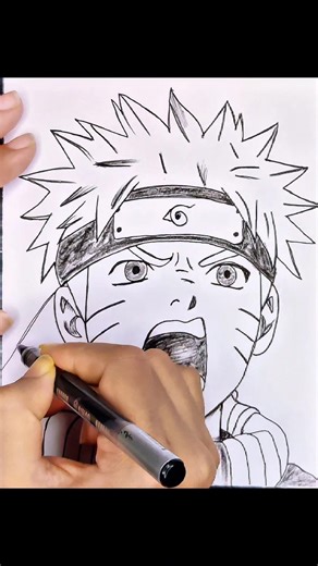 Naruto Uzumaki Easy Drawing #shorts #anime #drawing