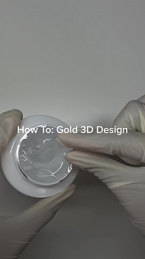 Gold 3D Design Tutorial for Chrome Nails