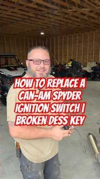 How to Replace a Can-Am Spyder Ignition Switch | Broken DESS Key #CanAmSpyder #DESSKey #HowTo