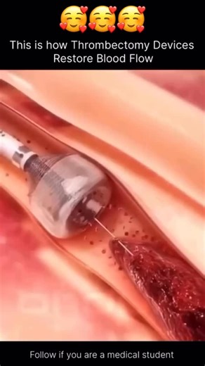 Doctor Beating Heart 24/7🩺💊🏥 on Instagram: "See how Thrombectomy device restores blood flow Follow: dr.beating.heart #medical #medicaltraining #doctors #viralreelsvideo❤️likefollowme #viralreelsvideo❤️"