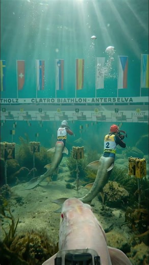 #017 - This is how the Winter Olympics are held, underwater. Так проводятся зимние Олимпийские игры.