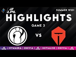 IG vs TES Highlights Game 3 — LPL Summer Split 2025 — Invictus Gaming vs Top Esports by Onivia