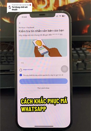 Cách khắc phục mã Whatsapp trên Facebook đơn giản