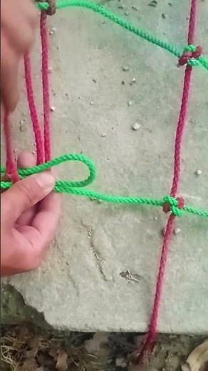 how to tie a knot with a cargo net and climbing net rope!