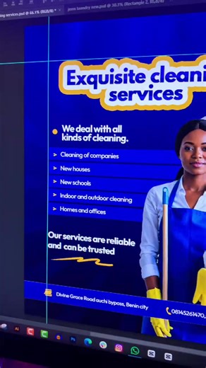 Day 14/365 📌 Designed a flyer for a client 😍 Need a flyer for your brand? Send a dm #laundry #homeservices #flyer #graphicdesign #graphicdesigner