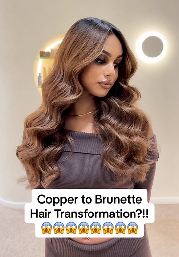 Copper to Brunette: Beautiful Hair Transformation