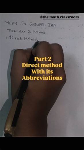 The.Math.Classroom | Part-2 Direct method in statistics with its abbreviations✨ In maths subject the statistics chapter is very important for 10th class and for... | Instagram