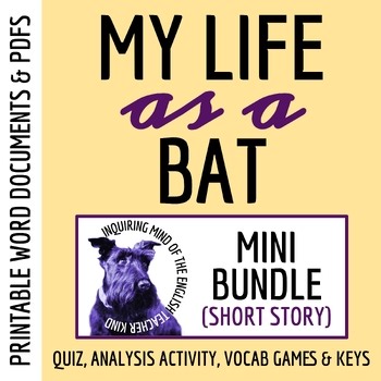 "My Life as a Bat" by Margaret Atwood Quiz, Worksheet, and Vocabulary Activities