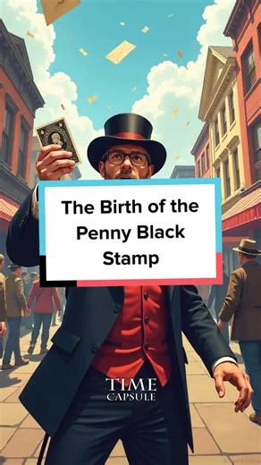9.6K views · 51 reactions | The Birth of the Penny Black Stamp: The First Adhesive Postage Stamp ✉️  Discover the fascinating story behind the world's first adhesive postage stamp, the Penny Black, and its revolutionary impact on mail delivery! #PennyBlack #History #PostalService #Innovation | Amazing Time Capsule | Facebook