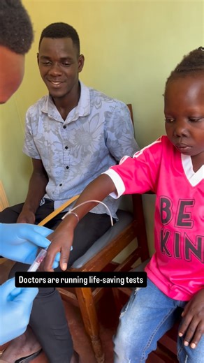 God's Plan Young Warriors on Instagram: "Doctors are collecting a blood sample to run medical tests. These tests will help understand Doreen’s condition and decide the right treatment #usa #usaid #medicaltest #bloodsamples"