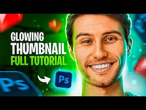 Make Glowing youtube thumbnails in Photoshop | Full Tutorial