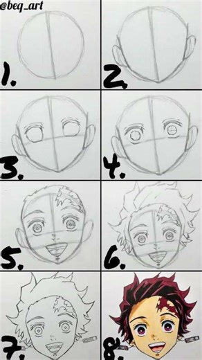 How to Draw Tanjiro Kamado Step by Step | Easy Anime Drawing Tutorial | Demon Slayer