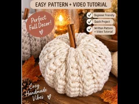 Easy Crochet Pumpkin Pattern | Fall & Halloween Decor | Step-by-Step Tutorial