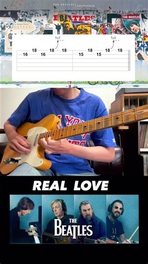 【TAB】Real Love / The Beatles【Guitar solo】#60s#90s#shorts#reunion#fender#telecaster#ビートルズ#ギター