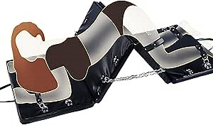 BDSM Bundled Restraint Sex Chair, Bedroom Sex Furniture, Sex Positioning Device, Cushion Approximately 66.9 Inches Long, 22.8 Inches Wide, and 1.18 Inches Thick, Black