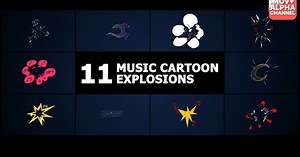 Music Cartoon Explosions | Motion Graphics
