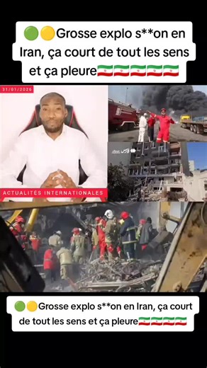 🟢🟡Grosse explo s**on en Iran, ça court de tout les sens et ça pleure